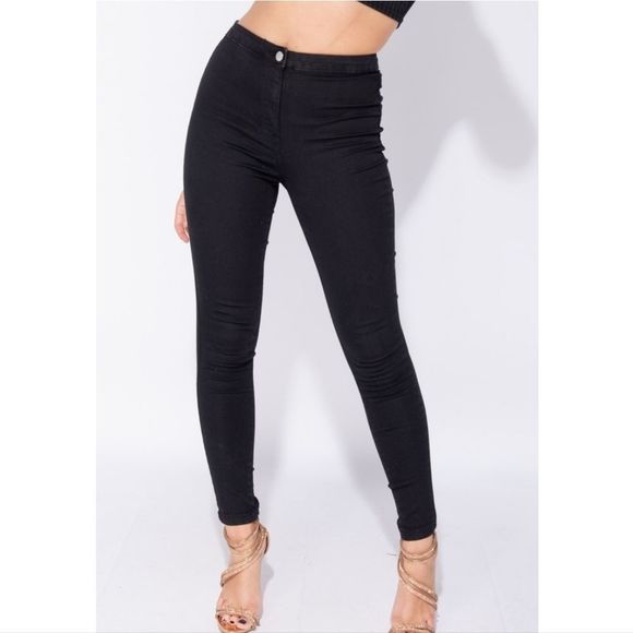 Black Skinny Jeggings Jeans - Picture 4 of 5